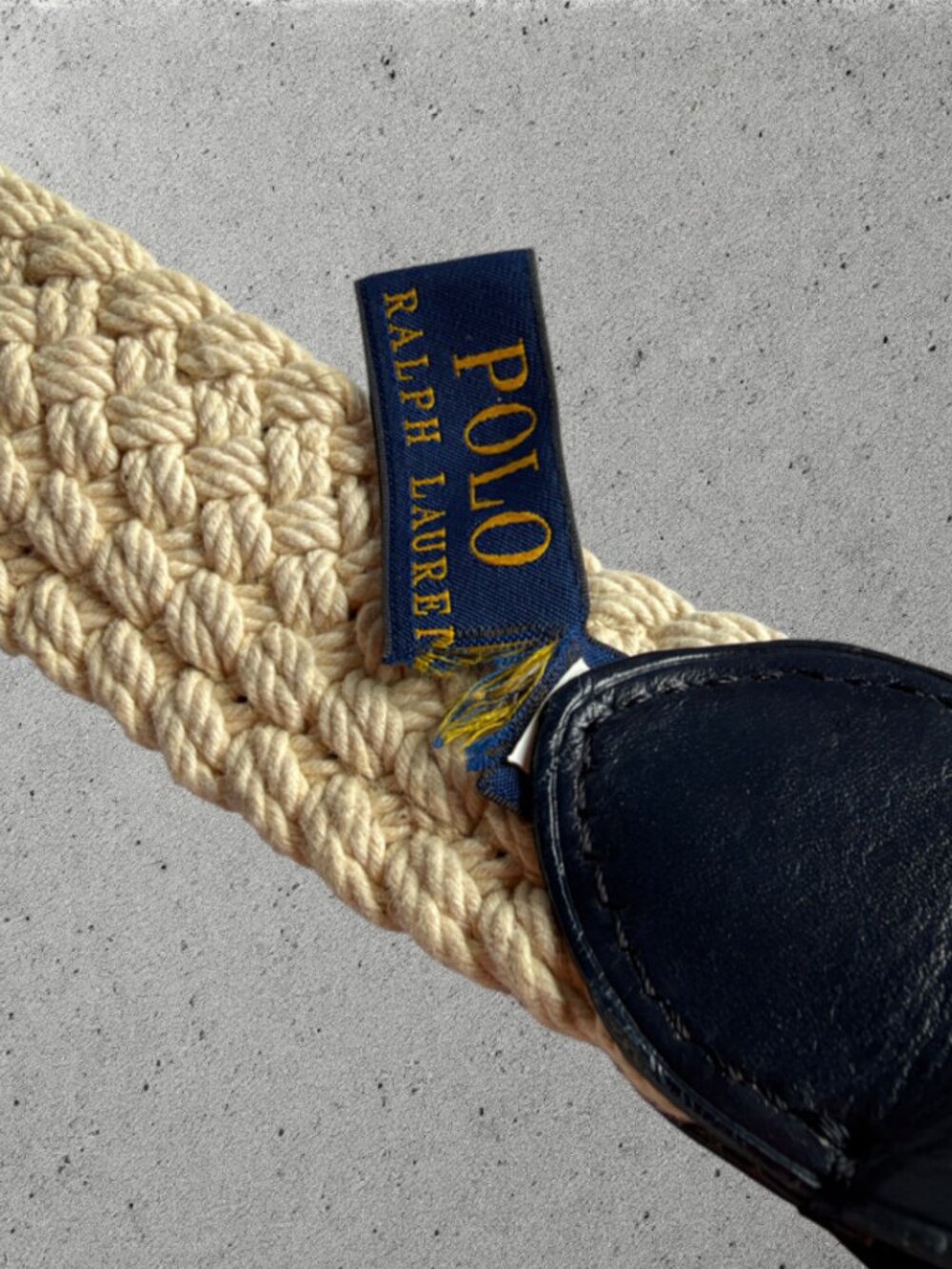 Polo Ralph Lauren Nautical Flags Rope Belt Blue White Preppy Size 32 - Picture 5 of 8